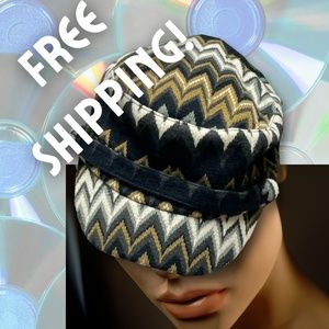 D&Y Cadet Cap Hat Women One Size Black, Grey, Brown, Green Vintage 90's Y2K